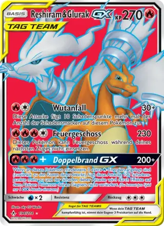 Reshiram & Glurak GX 194