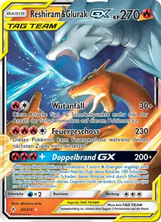 Reshiram & Glurak GX 20
