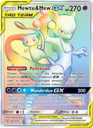 Mewtu & Mew GX 242