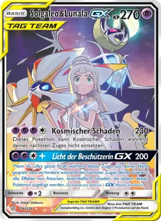 Solgaleo & Lunala GX 216