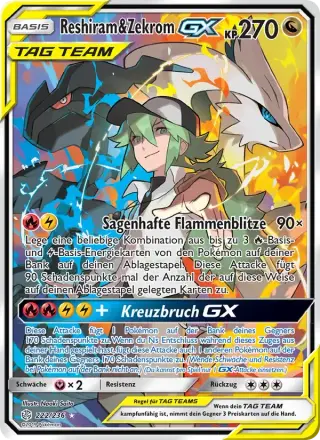 Reshiram & Zekrom GX 222