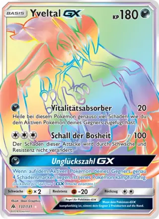 Sammelkarte Yveltal GX