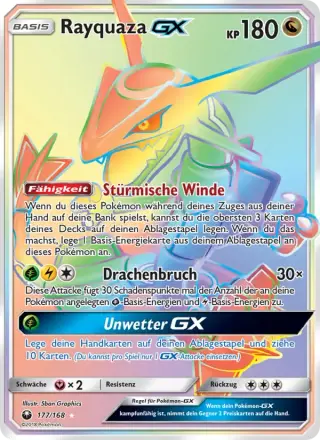 Sammelkarte Rayquaza GX