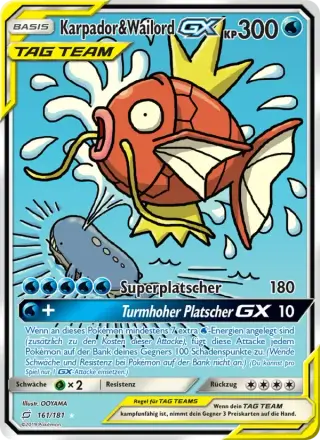 Sammelkarte Karpador & Wailord GX