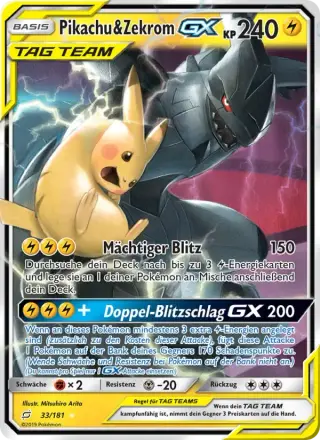 Pikachu & Zekrom GX 33