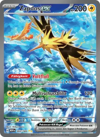 Sammelkarte Zapdos-ex