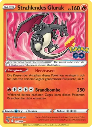 Strahlendes Glurak 011 aus Pokémon GO