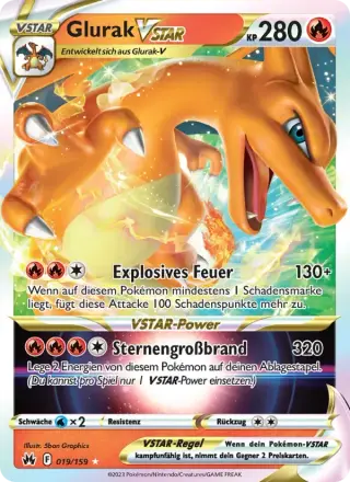 Glurak VSTAR 019 aus Zenit der Könige