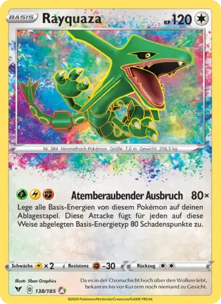 Rayquaza 138 aus Farbenschock
