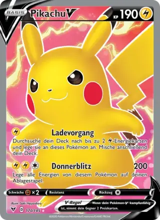 Sammelkarte Pikachu V