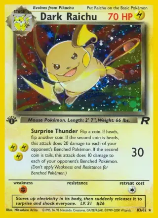 Sammelkarte Dunkles Raichu