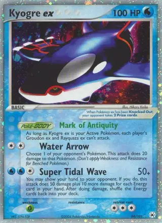 Sammelkarte Kyogre ex