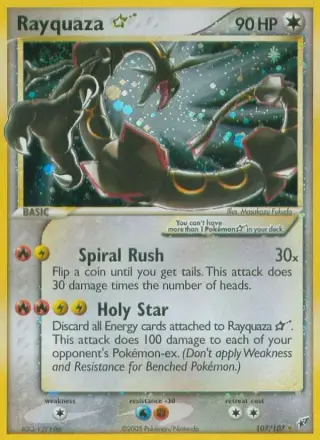 Sammelkarte Rayquaza ☆