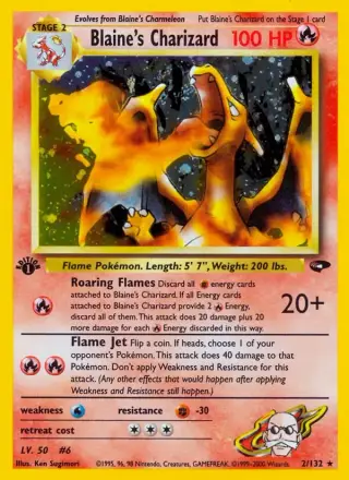 Sammelkarte Blaine's Charizard