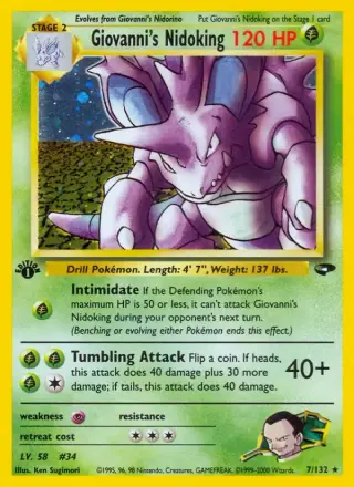 Sammelkarte Giovanni's Nidoking