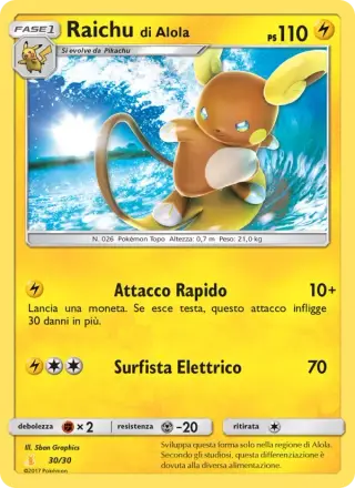 Sammelkarte Alolan Raichu